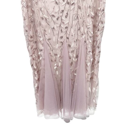 Ever Pretty Modest Light Pink Sequin Dress Gown Fairy Wedding Womens 7XL New - Picture 2 of 7